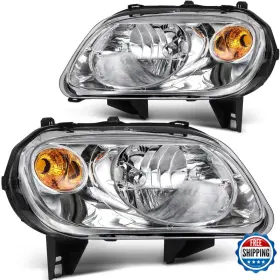 Lbrst B0ckw482w8 Headlight Assembly For Chevrolet Hhr 2006-2011 Chrome Housing Amber