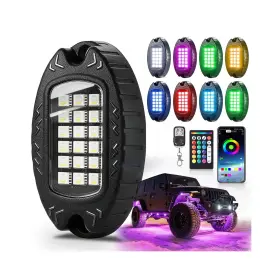 Ld Darkeagle B0f23lf6ny 8pods Heavy Duty Aluminum Rgbw Led Rock Lights Kit For Jeep Trucks Ld Darkeagle B0f23lf6ny 8pods Heavy Duty Aluminum Rgbw Led Rock Lights Kit For Jeep Trucks