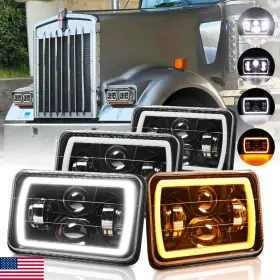 Ledmircy B0ckkb7xzv 4x6 Led Lights High And Beam 4pcs Drl Halo Turn Signal Rectangular