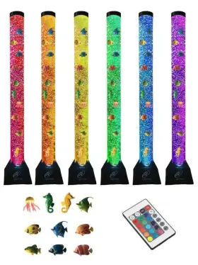 Lightahead 737787167298 Extra Large 4 Ft Led Fantasy Bubble Fish Tube Fake Aquarium With Remote Contr