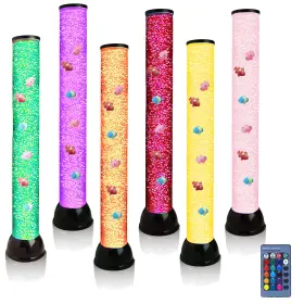 Lightahead La-4970b-rc Extra Large 32 Inches Led Fantasy Bubble Fish Tube Fake Aquarium With 7 Color