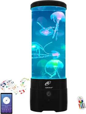 Lightahead La-9701j-s Led Sensory Jellyfish Aquarium Lamp With Bluetooth Speaker And Color