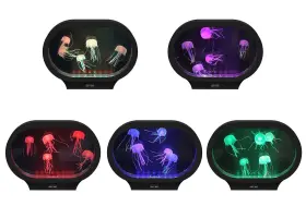 Lightahead La-wd-1503 Realistic Led Jellyfish Mood Lamp Oval Design With Vibrant Color Changing Lig