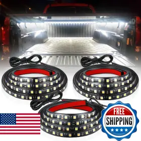 Livtee B0fdq5pvr5 Truck Bed Lights 3pcs 60 Inch 12v Led Light Strip With On-off Switch Bla