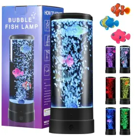 Lnrueg 752870938838 Bubble Fish Lamp 4 Lighting Modes 16 Colors Artificial Tank Lnrueg 752870938838 Bubble Fish Lamp 4 Lighting Modes 16 Colors Artificial Tank