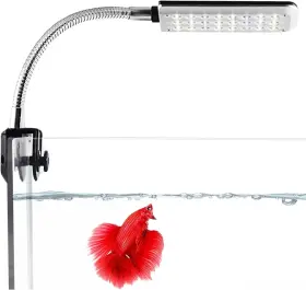 Luffy Pets Collection 445046781798 Sungrow Led Aquarium Light For Fish Tank 24 Leds White And Blue Adjustable 360