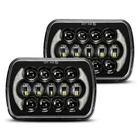 Lx-light B06xrxtx32 Lx-light 105w 1000 Bright Black H6054 5x7 7x6 Led Headlights Drl Anti-glare