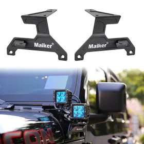 Maiker Off Road B0cjmcqt22 Dual A-pillar Light Mount Lower Windshield Off-road