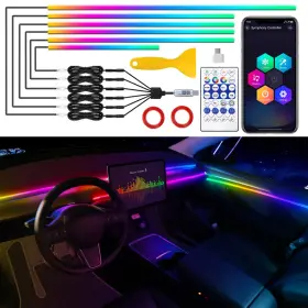 Maodaner B0ctgynhct Dreamcolor Acrylic Interior Car Led Strip Light Usb/type C Rgb 6 In 1