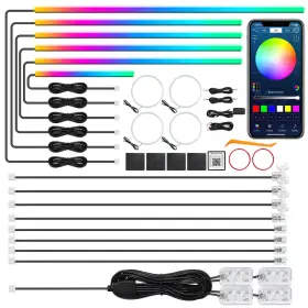 Maodaner B0drc1kpql Dreamcolor Acrylic Interior Car Led Strip Light Wireless App Rgb 22 In