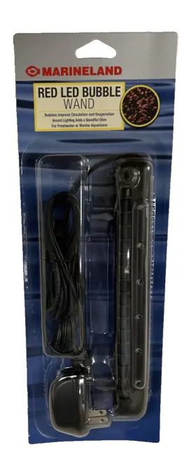 Marineland 047431904897 Red Led Bubble Wand 8.5 Inch X 1.13 -better Circulation And Oxygenation