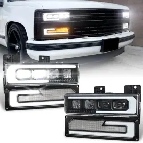 Movotor B0bmtm1gs3 Led Headlight Assembly 500 Bright Anti-glare Headlights Welcome Drl