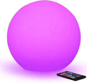 Mr.go Cq-b206 16-inch Indoor/outdoor Waterproof Rechargeable Led Glowing Ball Light Orb Globe