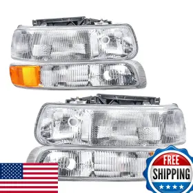 B08SJ68FCB N-P Headlight Crystal Chevy Silverado Suburban