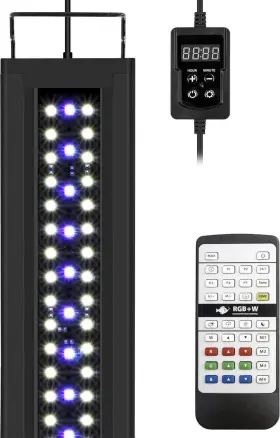 Nicrew N28781 Rgb W 24/7 Led Aquarium Light With Controller Full Spectrum Fish Tank To