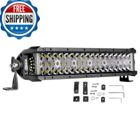 Niking Auto B076kh1c5b 13.5 Inch Led Light Bar 174w Side Shooter Triple Row Pods Off