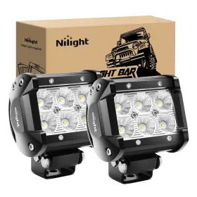 Nilight B00iy3ylci 2pcs 18w 1260lm Flood Led Pods Off Road Driving Work Lights Super Bright