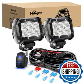 B074QL92DW NILIGHT Led Light Bar Flood Road Rocker Switch