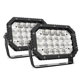Nilight B076j9kz9z - 14039c-b Led Light Bar 2pcs 7.4inch 100w Spot Flood Combo 8000lm 5d