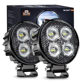 Nilight B08thvnfcs 2pcs 3 Inch Round Led Pods 1500lm Built-in Emc Work Light 90 Flood Beam