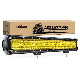 Nilight B08vgcf2g8 20 Inch 420w Yellow Flood Spot Combo Triple Row Led Light Bar Driving Lamp