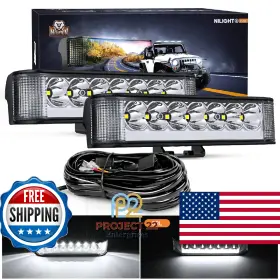 Nilight B093kg7wdv Side Shooter Led Pods With Drl 6.5 Inch 2089lm Spot Flood Combo Light Ba