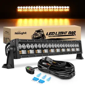 Nilight B0bfb656c2 22 Inch 150w Led Light Bar Spot Flood Combo Amber White Work Offroad 7d