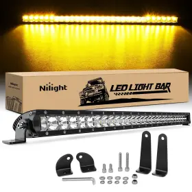 Nilight B0c85bb6yl Led Light Bar Amber 31 Inch 150w Super Slim Spot Flood Combo 14500lm 3d