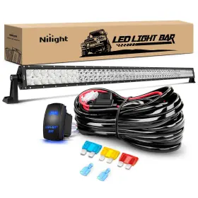 Nilight B0cls5d78v 52 Inch 300w Led Light Bar Spot Flood Off Road With Wiring Harness Kit Truck