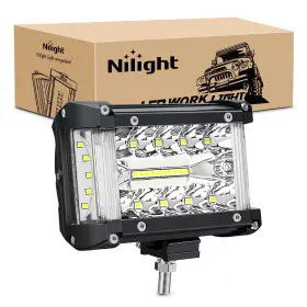 Nilight B0f9yt8kp4 4.3 Inch Side Shooter Triple Row Spot Flood Combo Off Road Led Light Bar