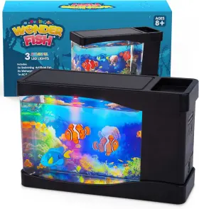Nurily 691195328941 Artificial Fish Tank Virtual Ocean Toy In Motion Lamp - Mini Office Desk 3 Led