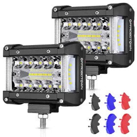 Offroadtown B0cbmhh7yn 2pcs 4 Inch Led Pods Side Shooter Ditch Lights Spot Flood Combo