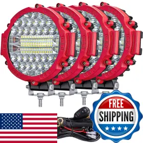 B0DSHQT1T5 OFLEGOLD Round Led Light Bar Offroad Road Driving