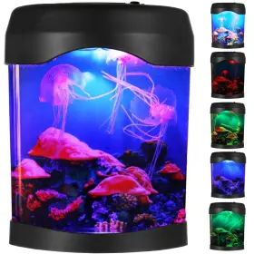 Omistar 753448028982 Led Jellyfish Lamps 6 Color Changing Light Effect Usb Tank Aquari