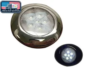 Pactrade Marine P00758wh Boat White Led Ceiling Light 12v 95lm Ss304 Housing Surface