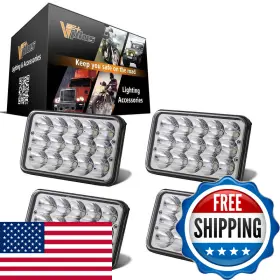 Partsam B01n3qp92f 4pcs 4x6 Led Headlights Sealed Beam 6x4 H4651 H4666 H4656 Compatible