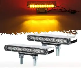 Partsam B089xz5qhr 2pcs 6.5 Double Face Truck Semi Trailer Light Bars 10led Red/amber