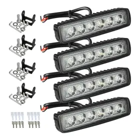 Partsam B08f5b92c2 4pcs 6 Led Light Bar 72w 6500k Super Bright Waterproof Boat Spot