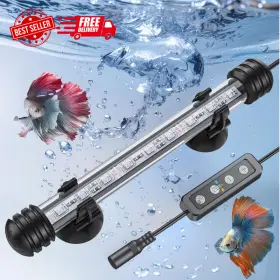 Pawfly 705353051289 1.8w Submersible Led Aquarium Light With Timer And 8 Color Modes Ships Free
