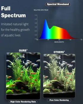 PAWFLY-2580 PAWFLY Led Aquarium Light Fish Tank Timer Night #3