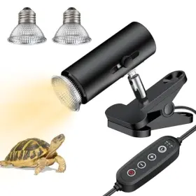 Pawfly B0fx1y74j7 Reptile Heat Lamp Terrarium Basking Spot With Uva Uvb Bulbs Timer