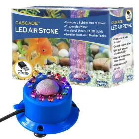 Penn-plax 030172085758 Cascade Multi-colored Rainbow Led Air Stone Great Bubbler For Freshwater And