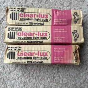 Penn-plax W-ppt1048 Penn-plax Cc-25 Crysta-lux Clear Aquarium Bulb Lot Of 3 Free Shipping
