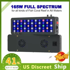 Phlizon Shannon50 Aquarium Led Reef Light 165w Saltwater Full Spectrum For Marine Coral Fish Tank