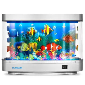 Playlearn Usa 060621108672 Fake Fish Tank Mini Aquarium - Artificial With Moving Fis