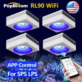 Popbloom 791306526164 Wifi Control Full Spectrum Aquarium Reef Led Light Saltwater Fish