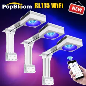 Popbloom Rl115-reef 3x Rl115 Reef Coral Aquarium Light Led For 60 Inch Marine Sps Lps