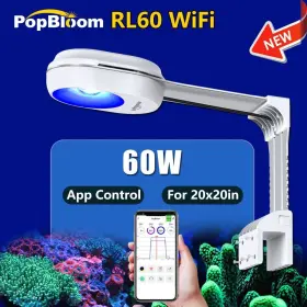 Popbloom Rl60 60w 90w Wifi Control Led Aquarium Light For Marine Coral Reef Fish Tank
