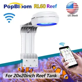 Popbloom Rl60-reef Rl60 Wifi Marine Led Aquarium Reef Light Coral Fish Sunrise Sunset Popbloom Rl60-reef Rl60 Wifi Marine Led Aquarium Reef Light Coral Fish Sunrise Sunset