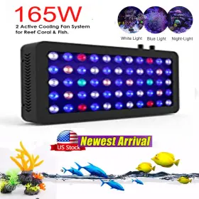 Populargrow 789464448817 165w Led Aquarium Light Full Spectrum For Salt/freshwater Fish Reef Coral Marine